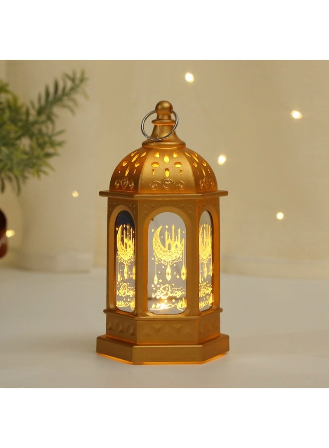 فوانيس رمضان، زينة الإضاءة لرمضان، تصميم فوانيس قديمة بتصميم مجوف لزينة مائدة عطلة رمضان - Image 1